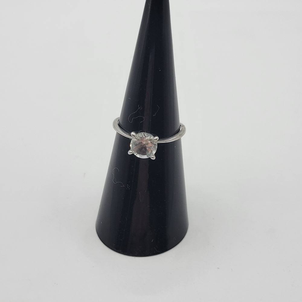 Modern Sterling silver CZ Dainty Ring